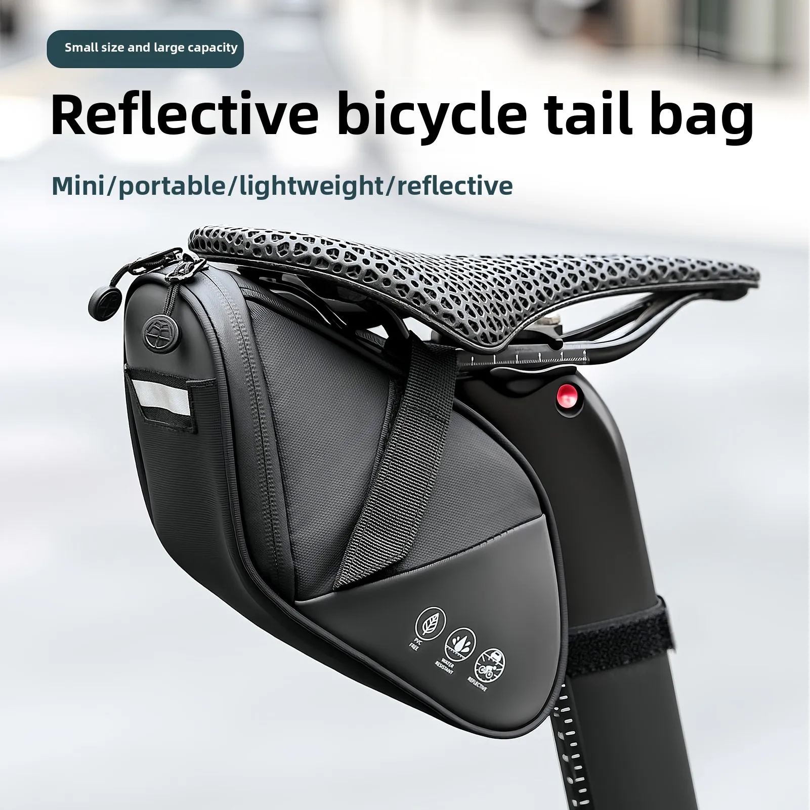 Bicycle Bag Shockproof Bike Saddle Bag Tail Refletive Rear Large Capatity Seatpost MTB Bike Accessories
