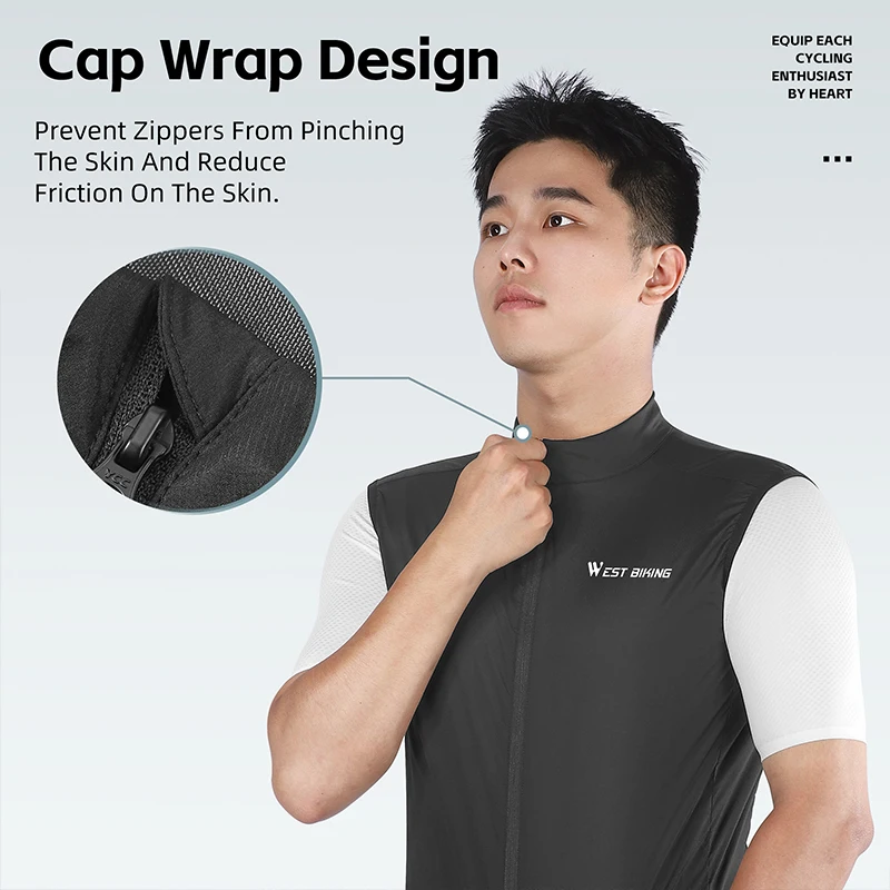 WEST BIKING Lightweight Reflective Cycling Vest Spring/Summer MTB Bike Sleeveless Jersey Breathable Clothes Outdoor Sports Gilet