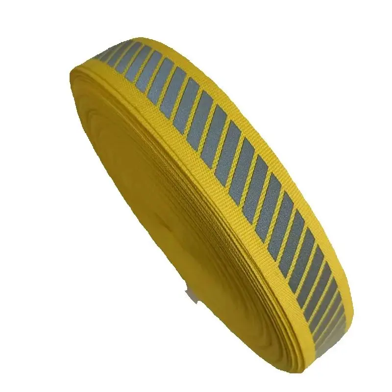 Reflective Tape 1 Inch DIY Reflector Tape Polyester Fluorescent Twill Reflective Webbing Sew On Clothing