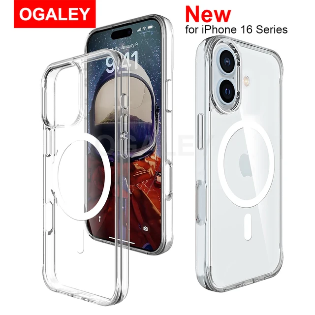 New Case For iPhone 16 Pro Max Case Clear For Magsafe For iPhone 15 14 13 12 11 Pro Max 16 Plus Magnetic Wireless Charging Cover 1