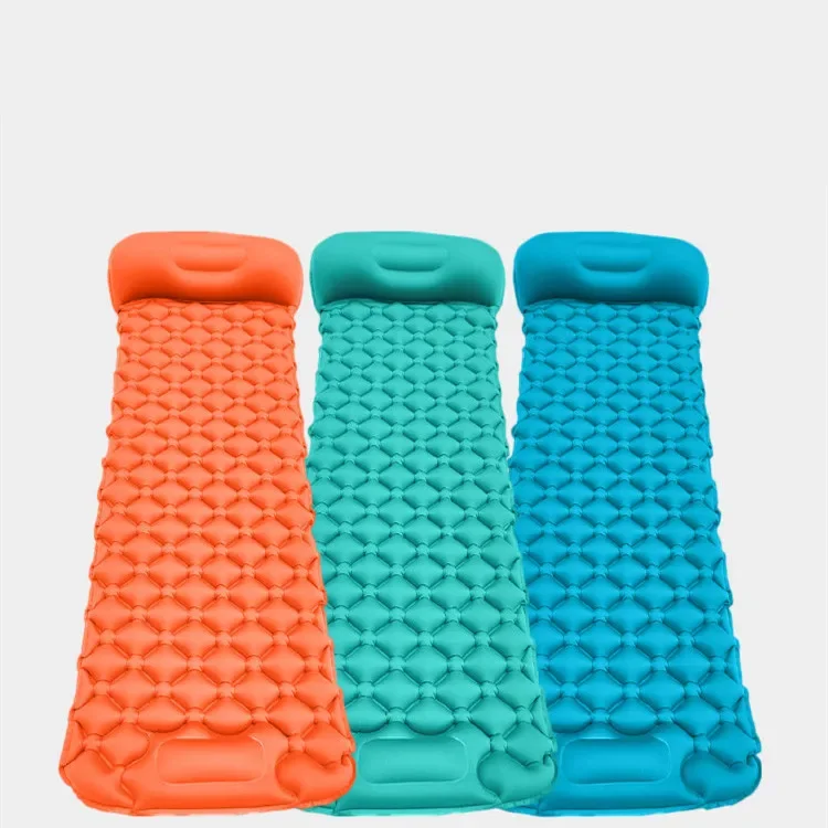 Sleeping Pad Camping Waterproof Inflatable Air Mattress with Pillow Tent Folding Bed
