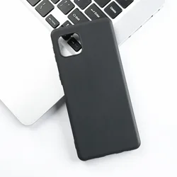 Soft Matte Black TPU Silicone Phone Case - Lightweight and Durable Cover for Aquos Sense 6 (Frosted Black)