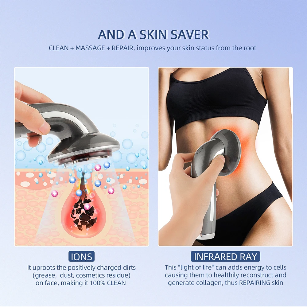 8-In-1 Ultrasound Cavitation Body Slimming Massager EMS Fat Burner RF Infrared Therapy Facial Lifting Weight Loss Beauty Machine cavitation liposuction machine