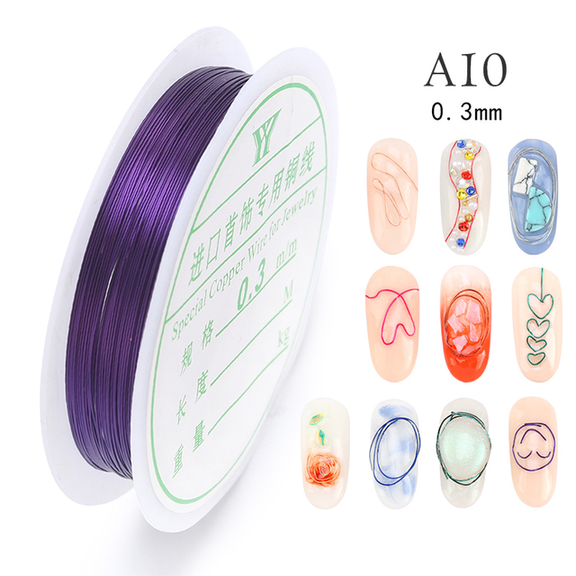 Nail Art Copper Thread Jewelry Metal Thread Nail Art Copper Thread Nail Accessories DIY Bead String Jewelry Accessories