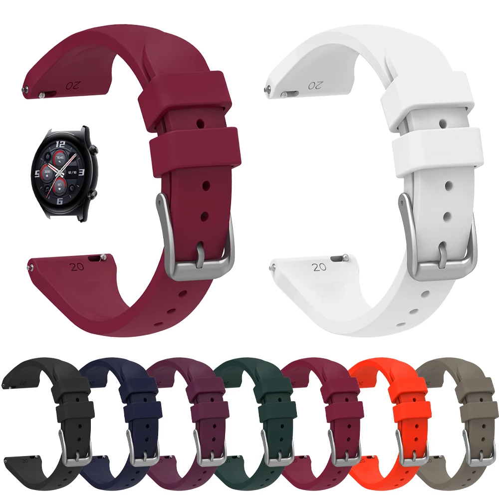 Ladys Slim Band For Honor Gs3 Gs Pro Watchband For Honor Watches Magic 2 42Mm 46Mm Silicone Watchband Womens Bracelet 20Mm 22Mm