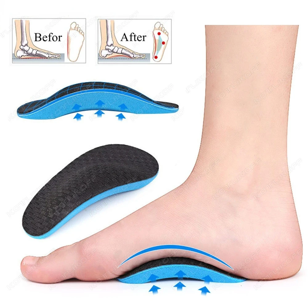EVA Flat Feet Arch Support Orthopedic Insoles Pads For Shoes Men Women Foot Valgus Varus Sports Insoles Shoe Inserts Accessories