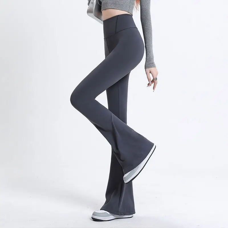 Women Sports Pants High Waist Flare Leggings Wide Leg Pants Women Gym Sports Yoga Pants Dance Trousers Retro All-match Streetwear Push Up Clothing