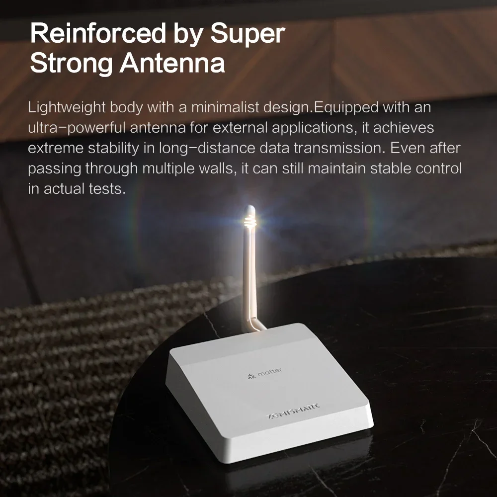 Zemismart M6 Hub Matter Zigbee Gateway Antenna Work Tuya Homekit Google Home SmartThings App Control Zigbee Devices Smart Gateway