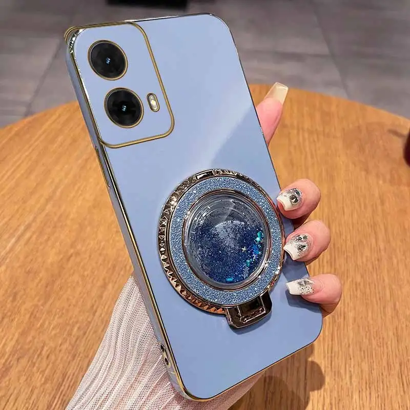 Premium Circular Support Plating Phone Case Cover