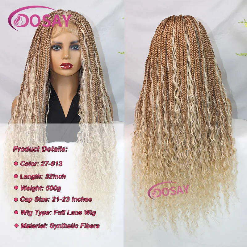 Perruque Dreadlocks Synthétique Blonde - 20 Cm, Résistante à La Chaleur, Taille Moyenne, Neuve
