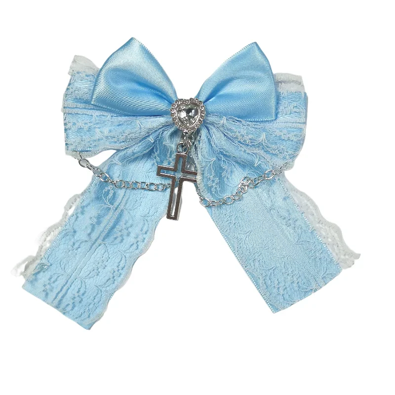 Chic Harajuku Lolita Bow Hair Clips - Stylish Y2K Black & White Accessories