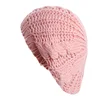 Winter  Knitted  Beanie Hat  For Women  Lady 's Twist knitting Beret   Winter  Solid  Skullies & Beanies 3
