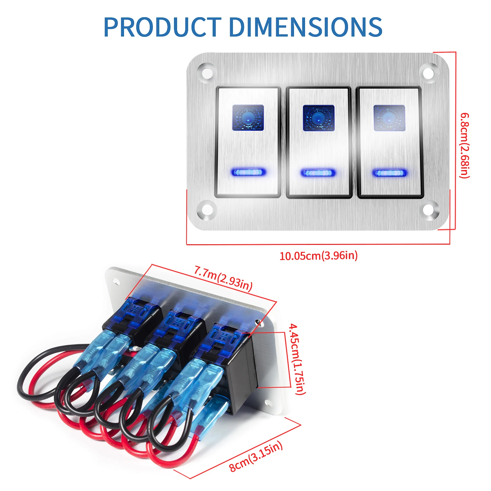 Nouveau Panneau Dinterrupteur À Bascule 3/6 Gang 12 24V Interrupteur À Bascule  Panneau De Commutation Marche Arrêt Étanche Avec Fusible 10A Pour Bateau  Marin De Voiture Du 8,93 €