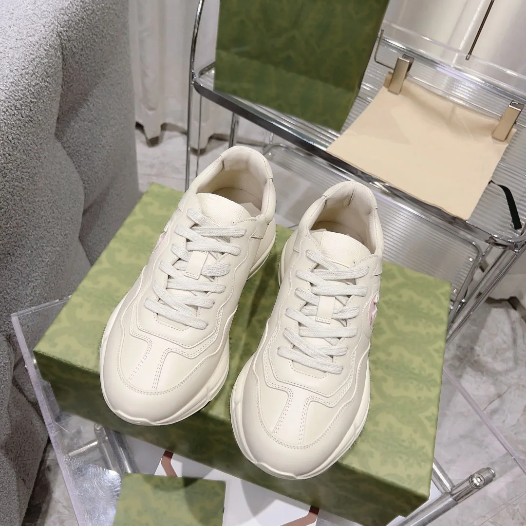 Classic Versatile Dad Shoes 2024 Spring New Colored Thick Sole Heightened Lace up Couple Sports Shoes