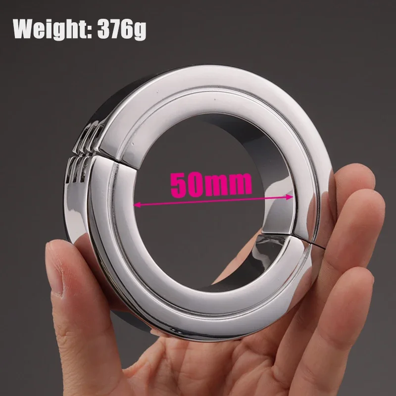 Three Layers Metal Cock Ring Metal Penis Stretcher Delay Time Testicles Enhance Erection Bondage Ejaculation Sex Toys For Men 18