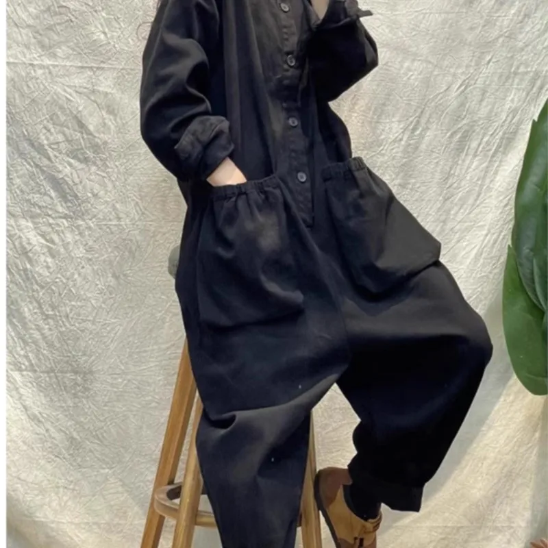 New plus Size Women's Clothing Cargo Overalls Design Sense Minority Fashion Figure Flattering Jumpsuit