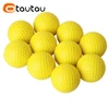 OTAUTAU 10Pcs Yellow PU Foam Golf Balls Diameter 42.6mm Sponge Elastic Indoor Outdoor Practice Training 1