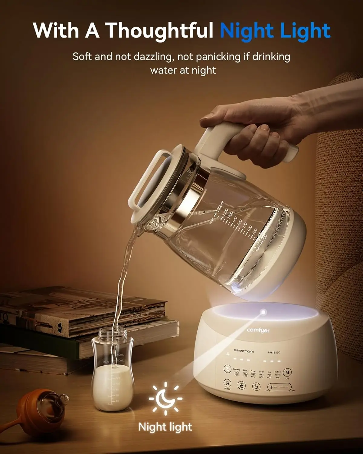 Instant Baby Bottle Warmer, Speed-Boil Water Heater for Coffee