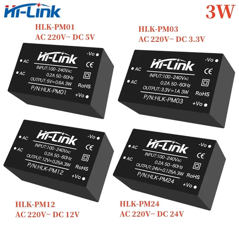 Original AC DC Converter HLK-PM01-PM24 3W 220V to 3.3V-24V Power Supply Module Intelligent Switch switching power supply,power supply,power adapter