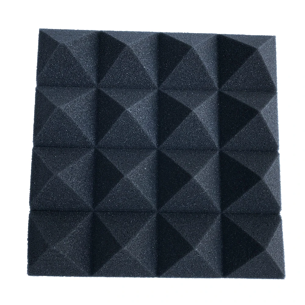 Soundproof foam 24PCS 25x25x5CM Acoustic Foam Soundproof 16 Pyramid Studio Absorption Sound Proof Treatment Panel Tile Protective Sponge