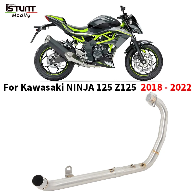For Kawasaki NINJA 125 Z125 NINJA125 2018 - 2022 Motorcycle Exhaust Escape Moto Front Mid Link Pipe Connect Original Muffler