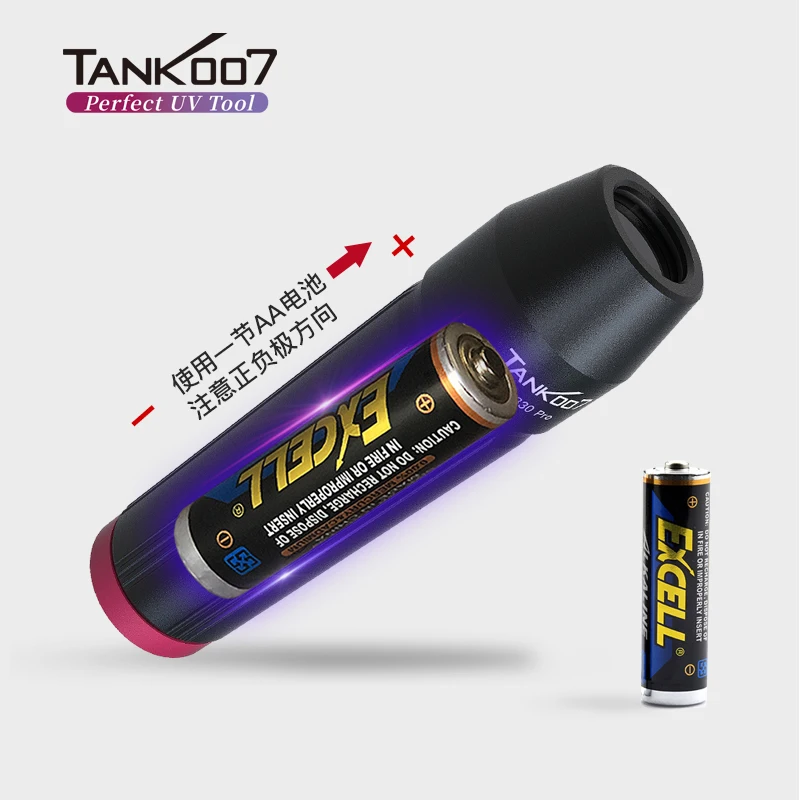 Tank007 UV Flashlight 365nm UV Blacklight Flashlight UV330Pro for Pet Urine Stain Detection Hotel House Cleaning