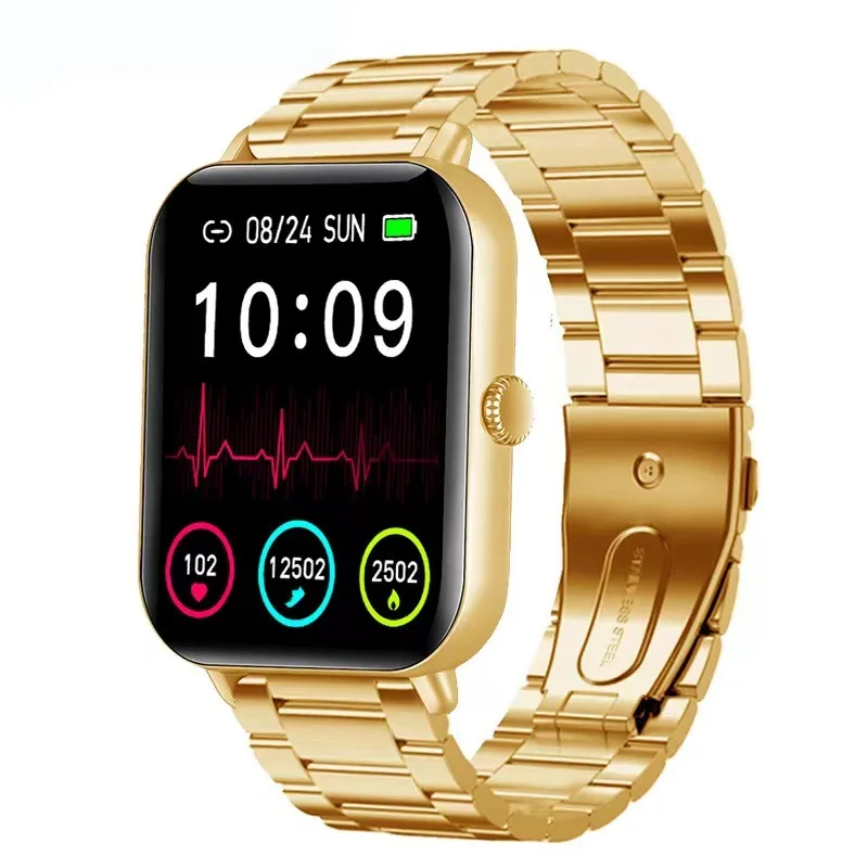 

Gold Smart Watch Men Women 10 Minutes Fast Charge Smartwatch Square Smart Clock For Android IOS Fitness Tracker Trosmart G90 Hot