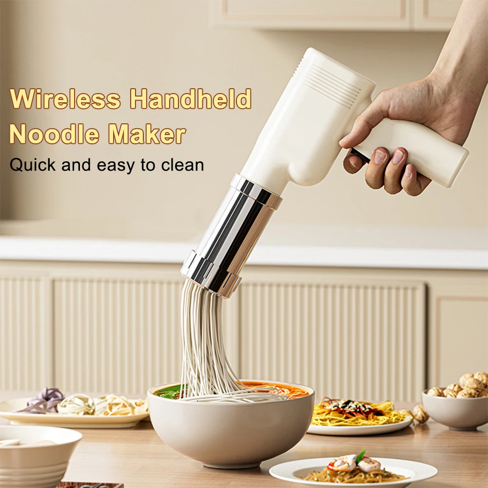 Electric Pasta Maker Handheld Pasta Maker With 5 Mould Automatic Machine Portable Stainless Steel For Home Kitchen