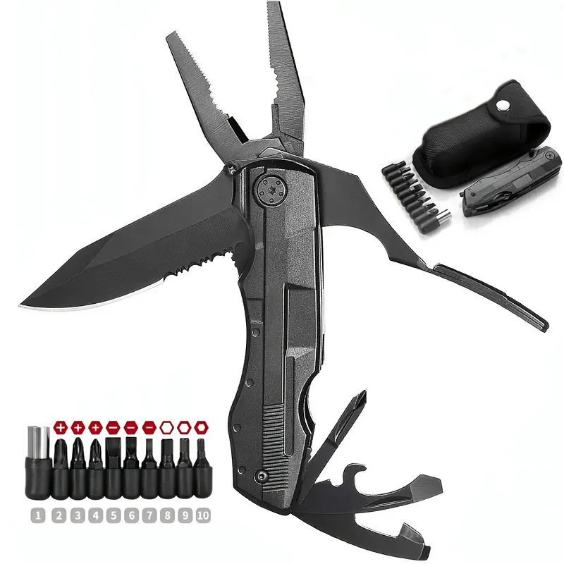 Multifunctional Knife Pliers Portable Survival Foldable Multitool Knife Plier Screwdriver Hand Car Emergency Outdoor Home Tools