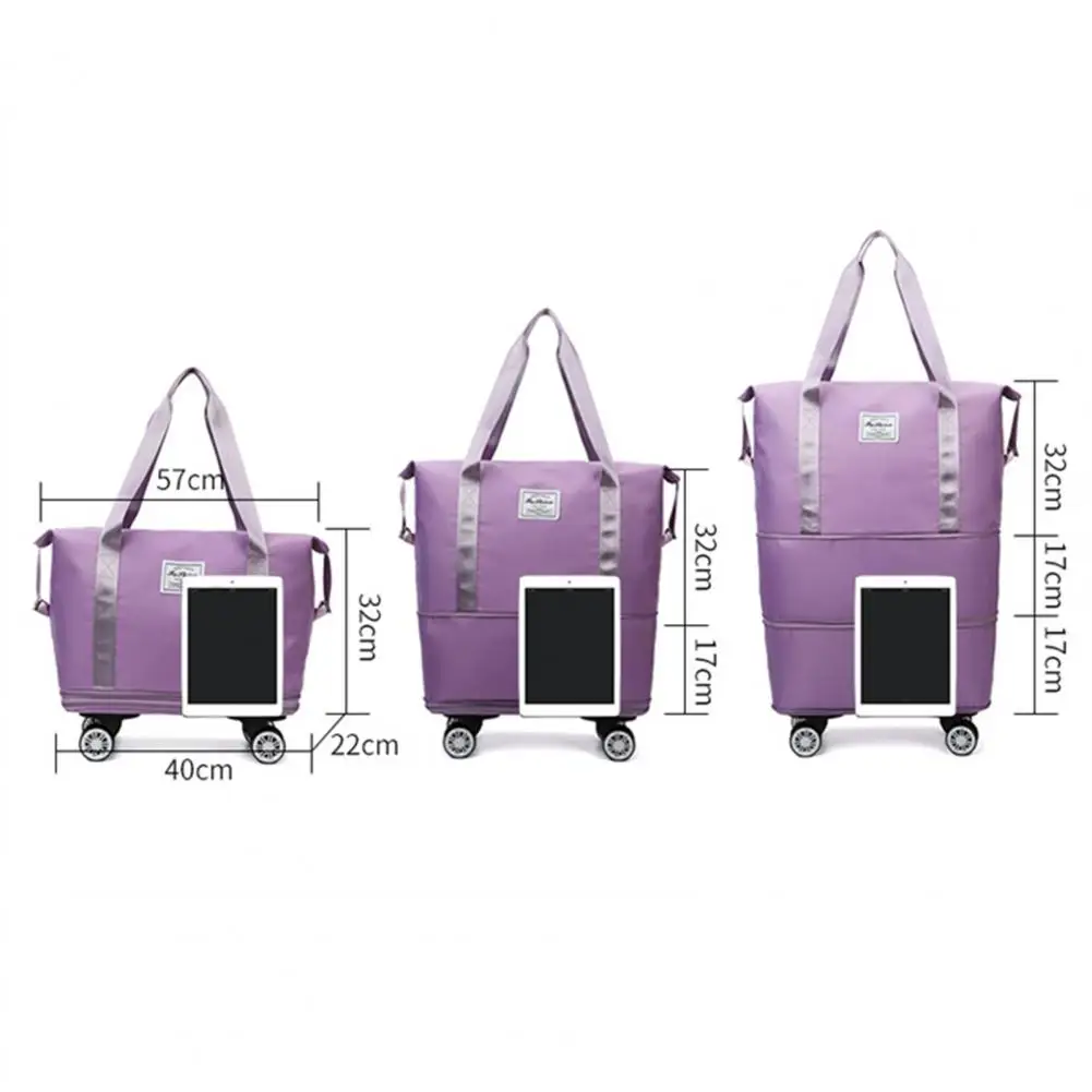 Travel Duffel Bag Dry Wet Separation Oxford Cloth Detachable Wheels Single Shoulder Bag Large Capacity Waterproof Handbag