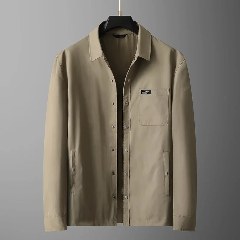 

new arrival suepr large men's outerwear fashion casual lapel jacket Spring and Autumn Plus Size XL 2XL 3XL 4XL 5XL 6XL 7XL 8XL