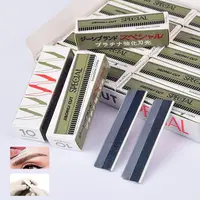 Microblading Eyebrow Knives 200pcs Stainless Steel Eyebrow Trimmer Razor Blade for Permanent Makeup Brow Tattoo Beauty Tool 1
