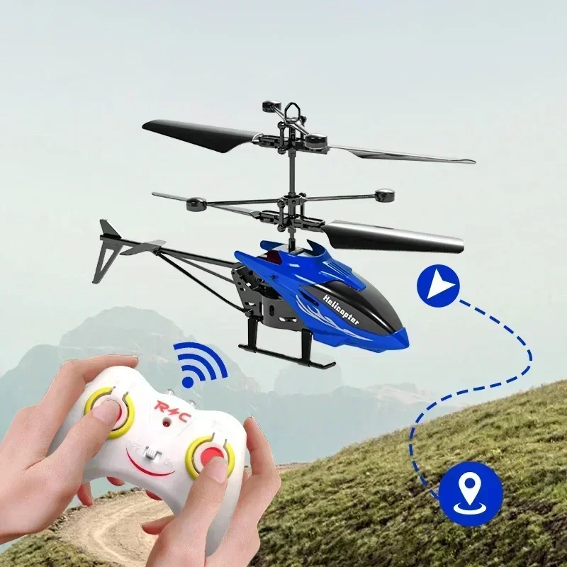 New Rechargeable Mini RC Drone Remote Safe Fall-resistant RC Helicopters Drone Induction Hovering Children Toys Helicopter Kids