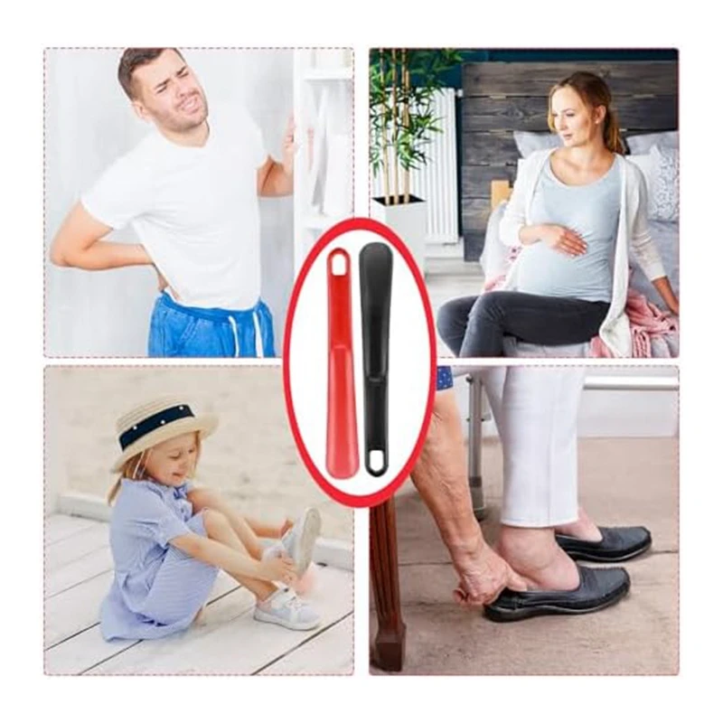 신발뿔-25 cm-짧은 손잡이-매우 안정적-매달린 구멍 포함-인체 공학적 모양-여성, 사람들에게 적합