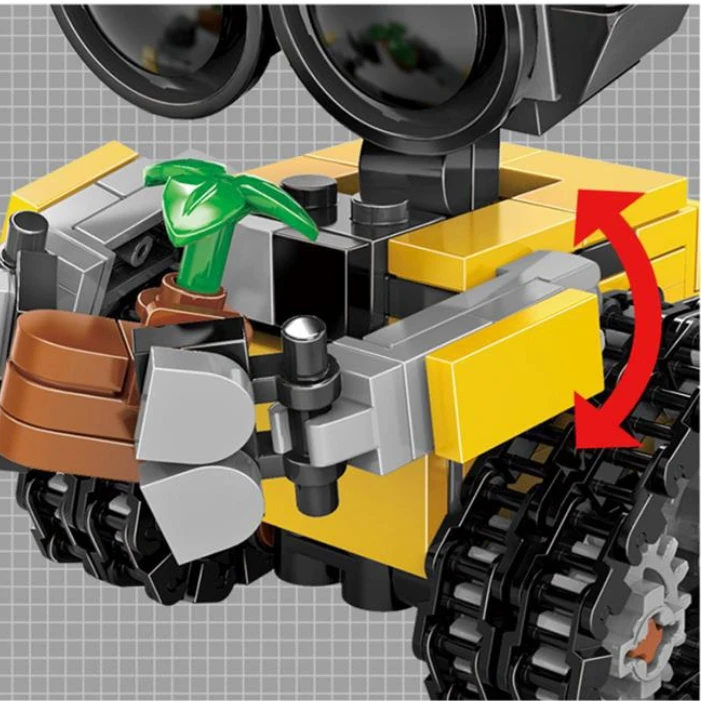 Funny Space Mini Robot MOC Building Bricks Toys Tracked Bot Model Classic Movie Sci-Fi Blocks Dolls Kids and Adult Gifts - 2