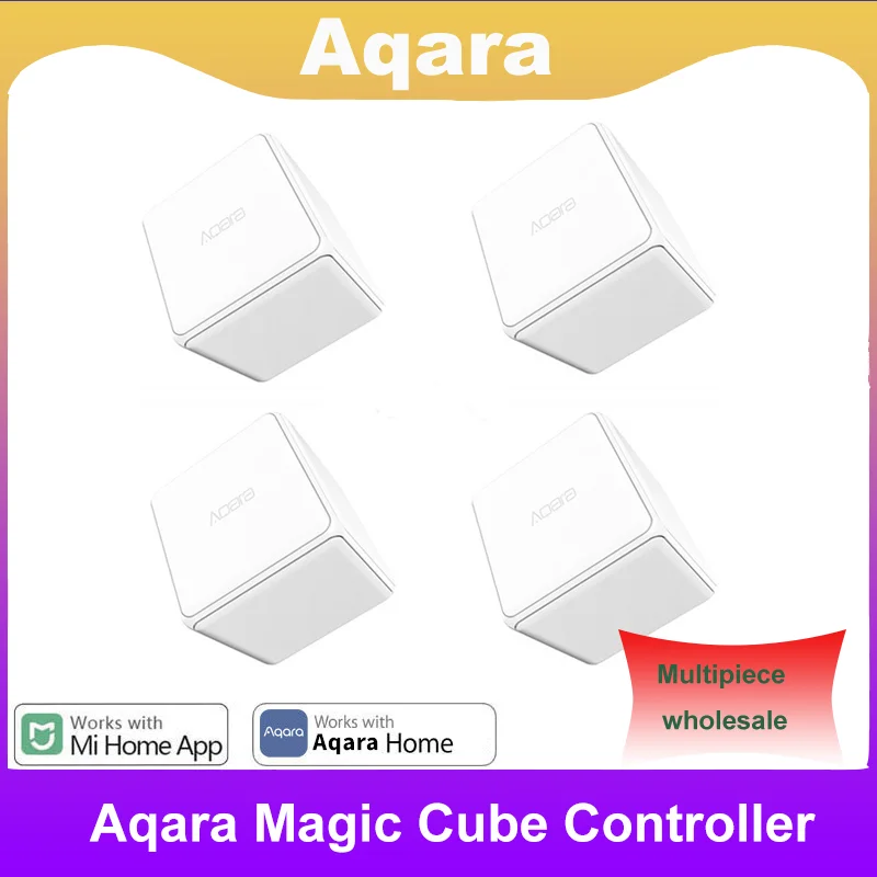 

Контроллер Aqara Magic Cube, версия Zigbee, управляемая шестью движениями для умного дома, работает с приложением mijia Home