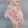 Natural Soft Rex Rabbit Fur Scarf Winter Women 100% Real Rex Rabbit Fur Muffler Warm Quality Russia Lady Knit Real Fur Scarves