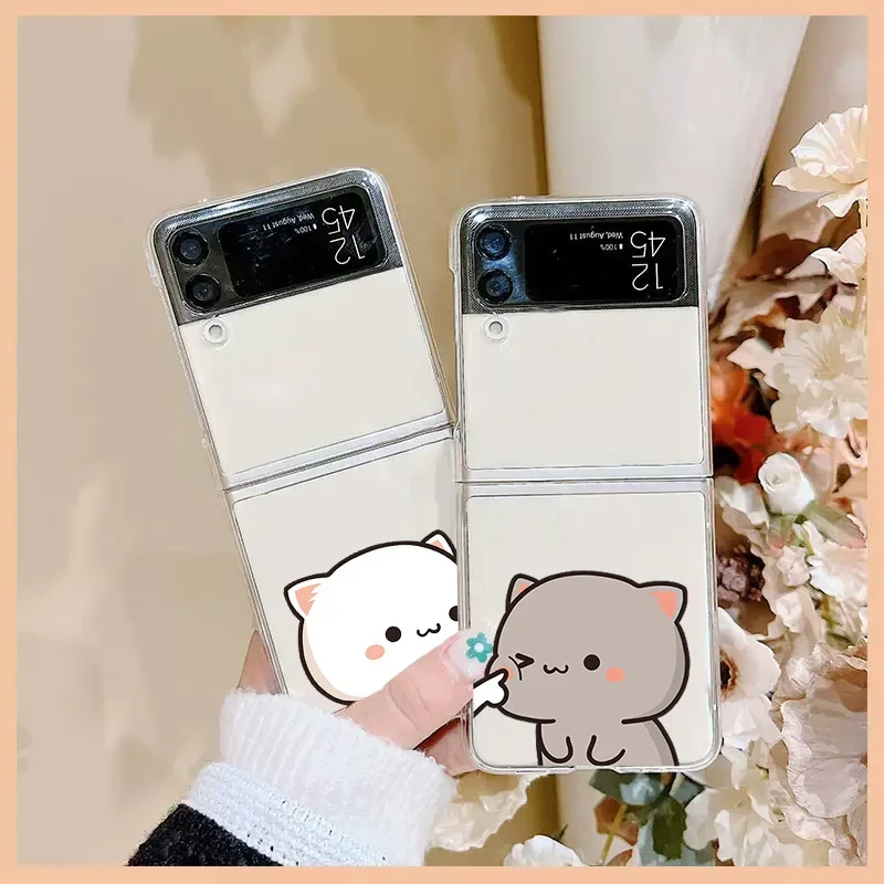 Funny Cat Couple Transparent Clear Phone Case Cover
