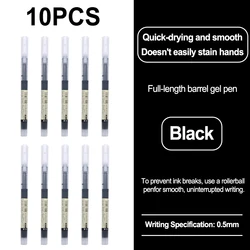 Premium Quick - Dry Fine Point Liquid Ink Pens - Smudge - Free, Smooth Writing with Comfortable Grip for Office and School (10pcs black)