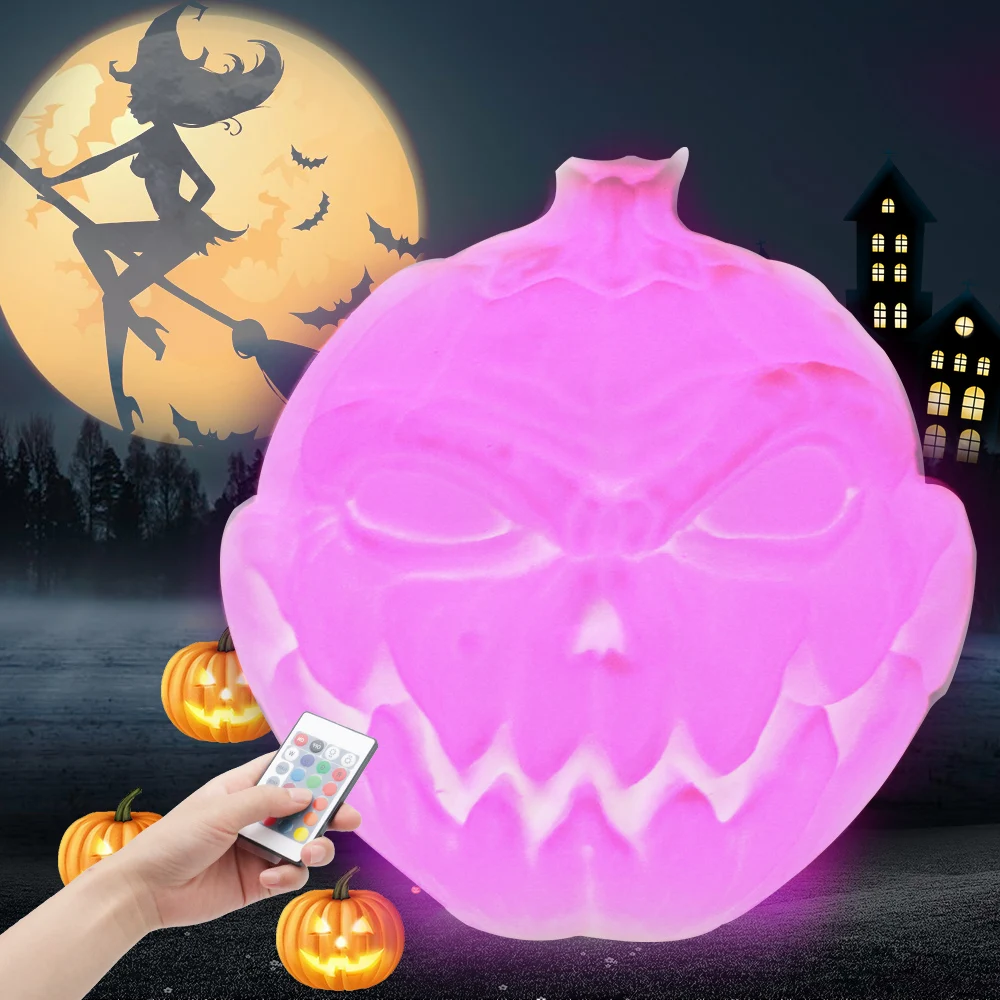 Lâmpada de Mesa Decoração da Sua Boruit Novo Cores Halloween Diabo Abóbora Lanterna Led Desk Night Light Lâmpadas Sala Estar Quarto Casa 16 20cm Computers & Electronics