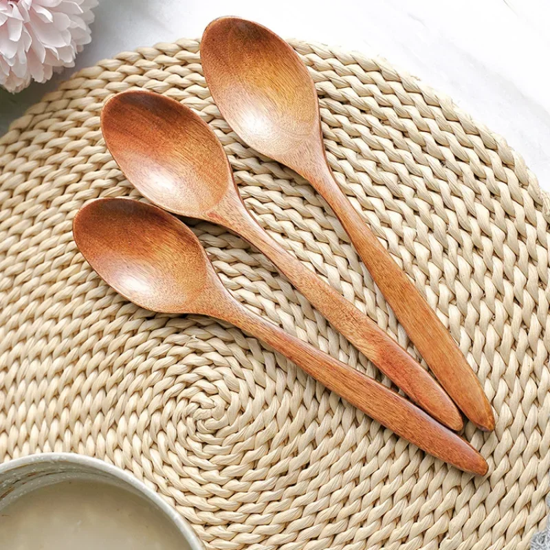 Wooden spoon Wooden Spoon Bamboo Kitchen Cooking Utensil Tool Soup Teaspoon Catering for Kicthen Wooden Spoon Bamboo Dinner