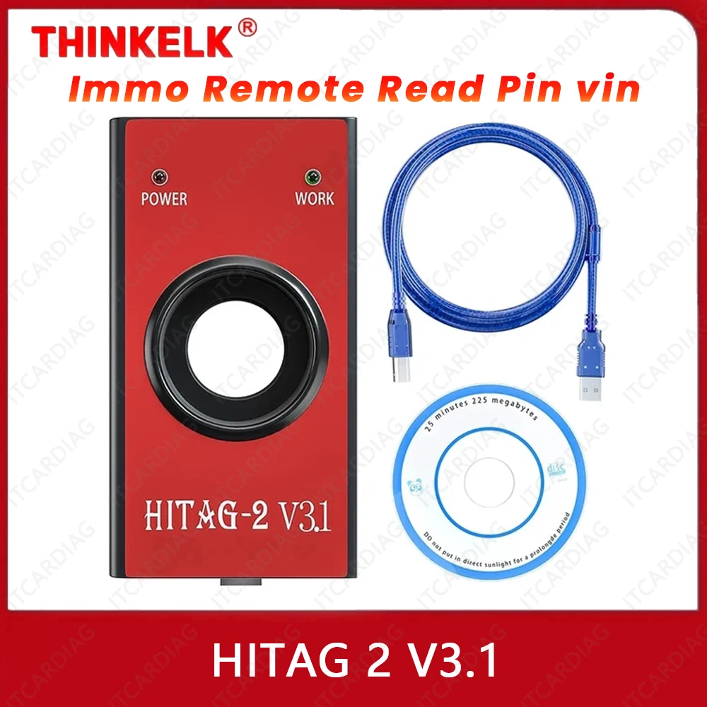 HITAG 2 V3.1 OBD2 автомобильный диагностический инструмент, Автомобильный ключ, программатор Hitag 2, транспондер, универсальный Immo, дистанционное считывание PIN VIN