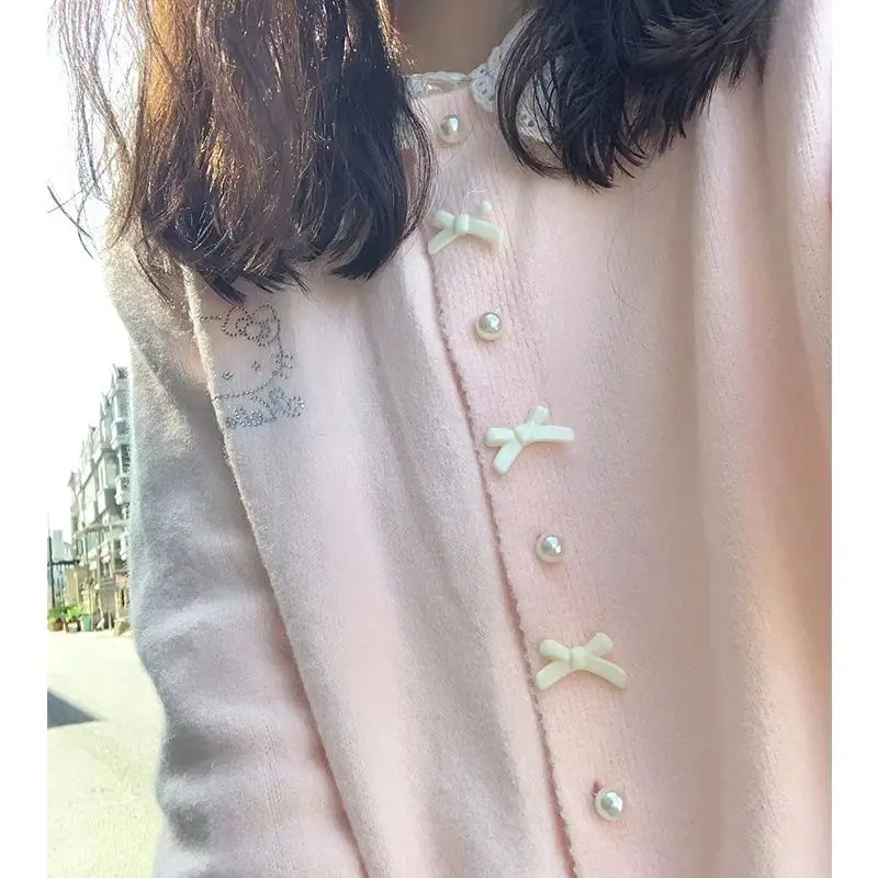 

Anime Kawaii Sanrio Hello Kitty Cartoon Female Jacket Original Sweater Autumn Winter New Student Ins Girly Heart Sweater Gift
