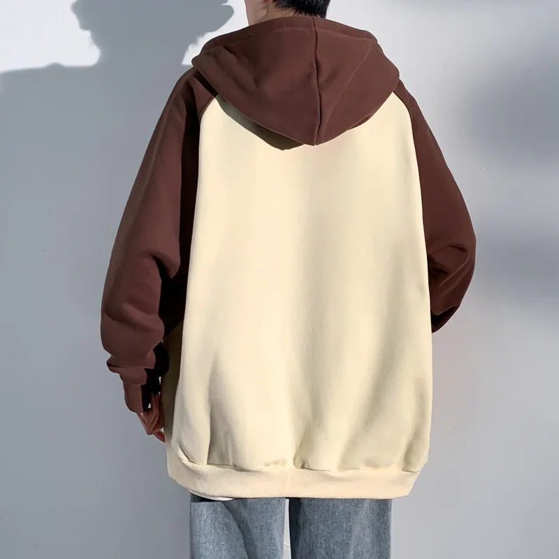 Y2k Men's Hooded Shirt Spring Autumn Fashion Street Sweatsuit Casual Harajuku Hooded Zip-Up Versatile Top Oversize Man Clothing