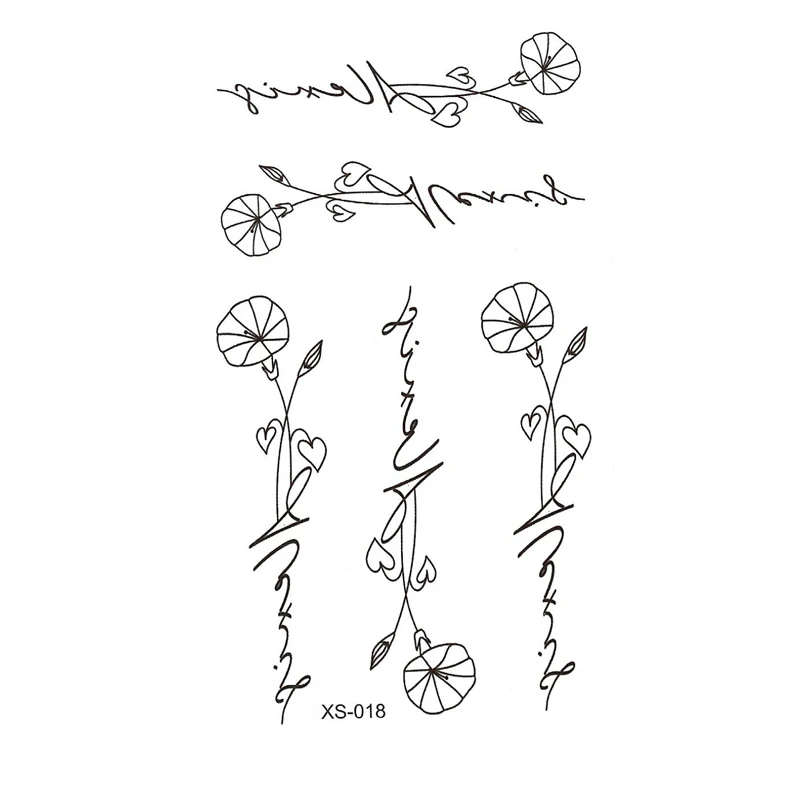 30 Stile Graue Rosenblüten Wasserfeste Temporäre Tattoos Aufkleber Fake Tattoo Körperkunst Tatouage Lotus Schmetterling Henna Aufkleber – Detail 11
