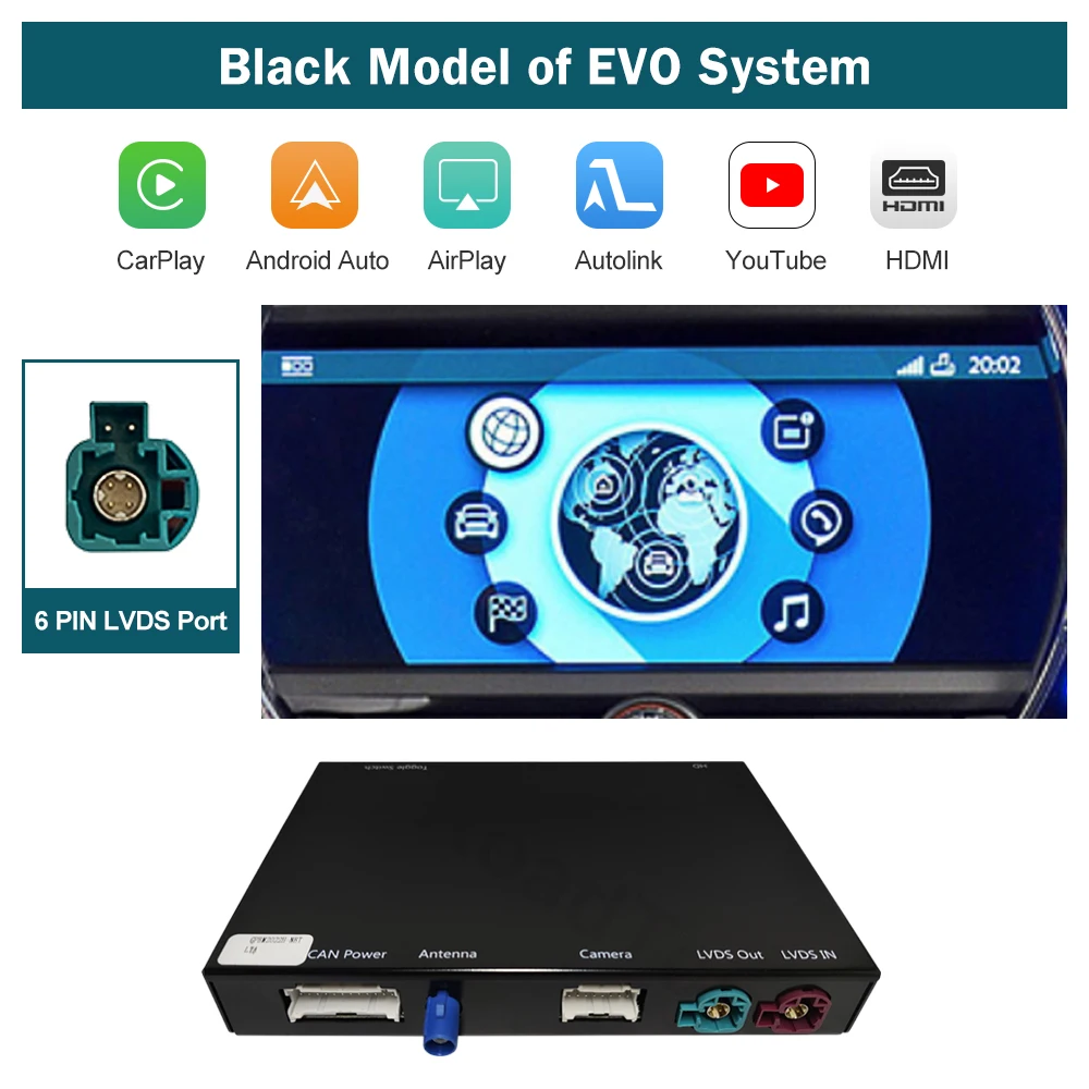 RoadTop ワイヤレス CarPlay Android Auto ミニ R55 R56 R57 R58 R60