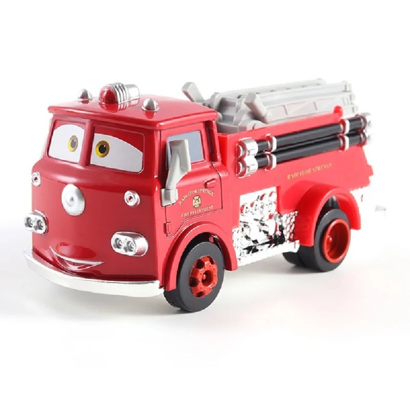 Disney Pixar Cars  Lightning McQueen Axelrod Mater Miss Mother 1:55 Diecast Vehicle Metal Alloy Boy Girl Kid Toys Christmas Gift fire truck toy