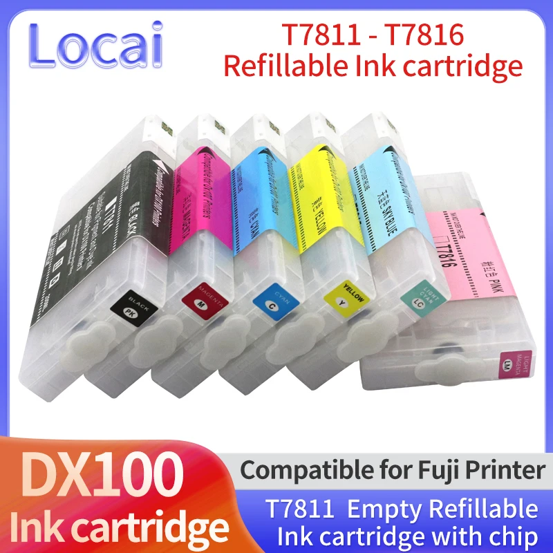 T7811-T7816 Empty refillable ink cartridge chips Fujifilm Frontier-S DX-100 Fuji DX100 Printer 6 colors available