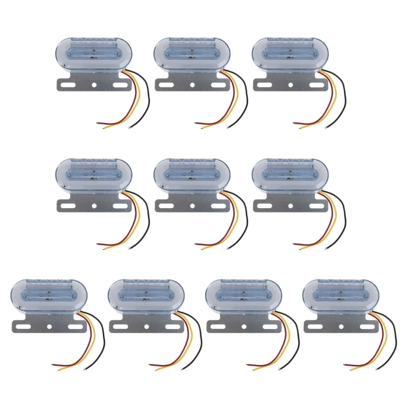 

10pcs Caravan Accessories 24V Truck Light Front Side Lamp Warning Tail Orange Lorry Signal Indicatorled Rear Lights for Trailer