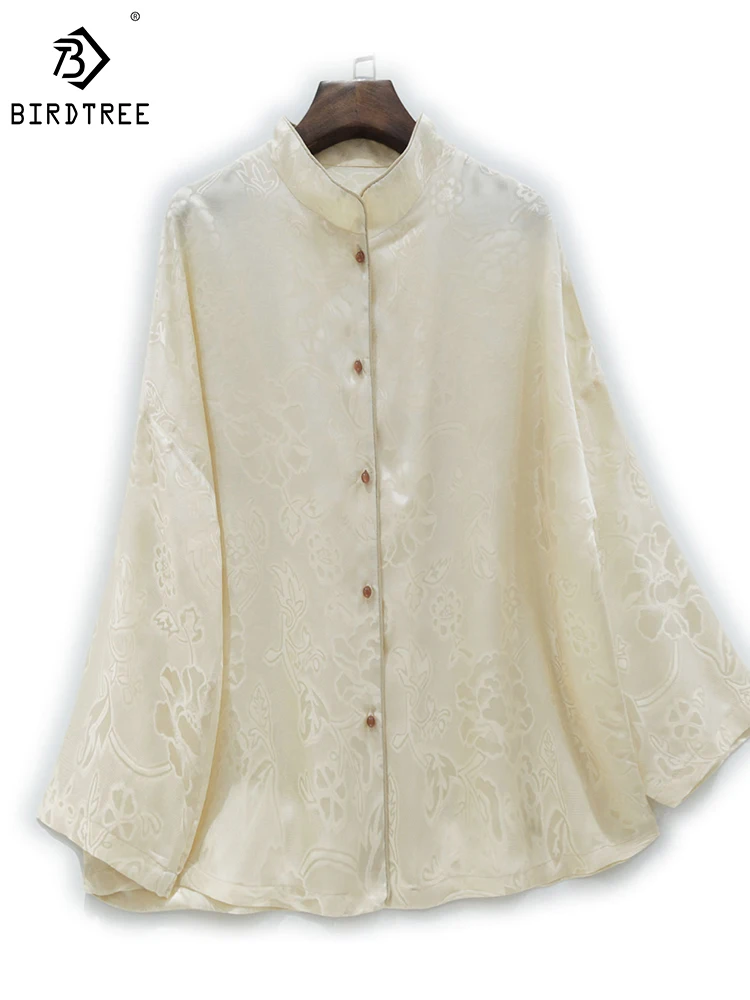 birdtree-25mm-silk-women-shirt-chinoiserie-batsleeves-stand-neck-solid-color-jacquard-loose-temperament-blouses-autumn-t3d477qd